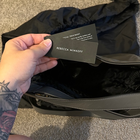 Rebecca Minkoff Charcoal Leather Shoulder Bag - Picture 2 of 4